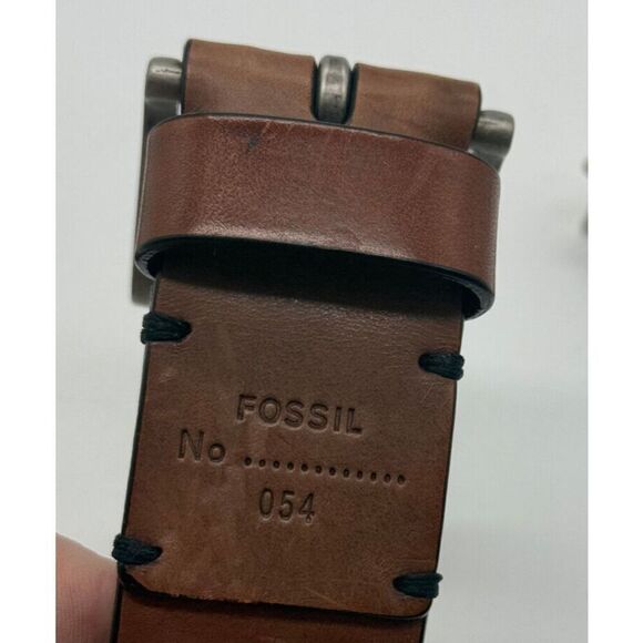 Men's Genuine Leather Fossil Belt Light Brown 38" Long‎ No Cracking - Picture 6 of 7